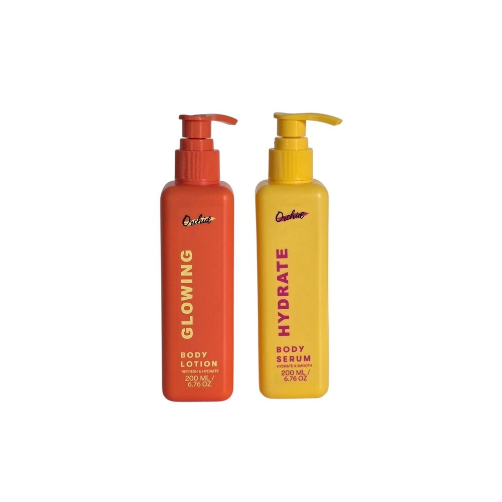 Orchid Glowing Body Lotion & Hydrating Body Serum 6.76 Oz~ 2 Pack